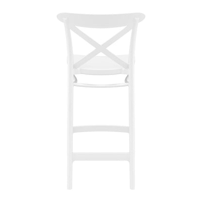 Cross Counter Stool White, Set of 2