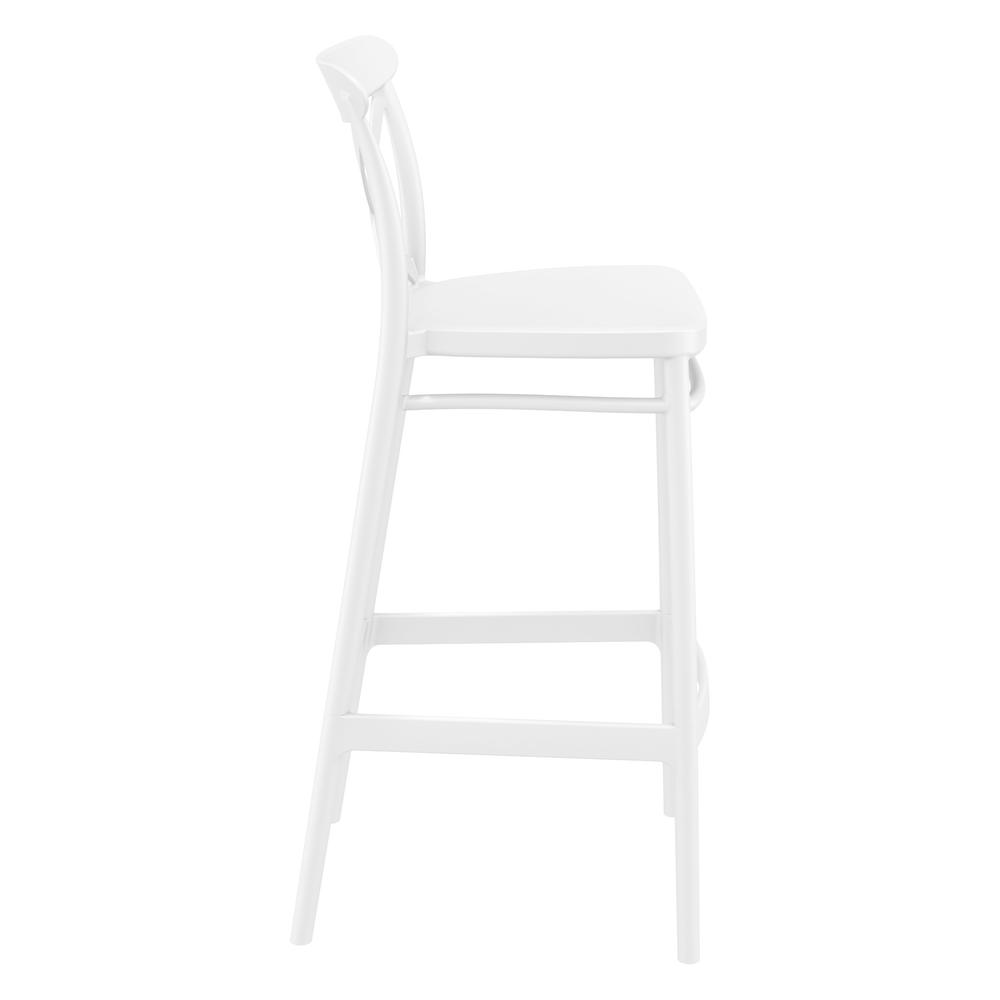 Cross Bar Stool White, Set of 2