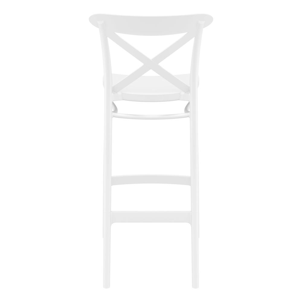 Cross Bar Stool White, Set of 2