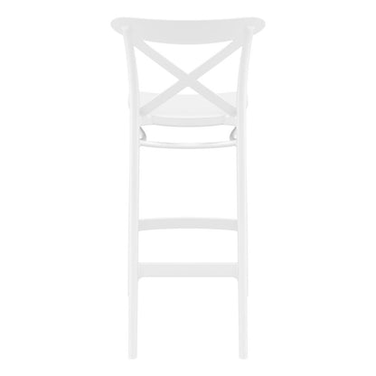 Cross Bar Stool White, Set of 2