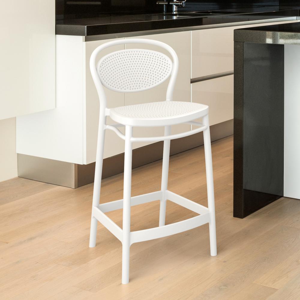 Marcel Counter Stool White, Set of 2
