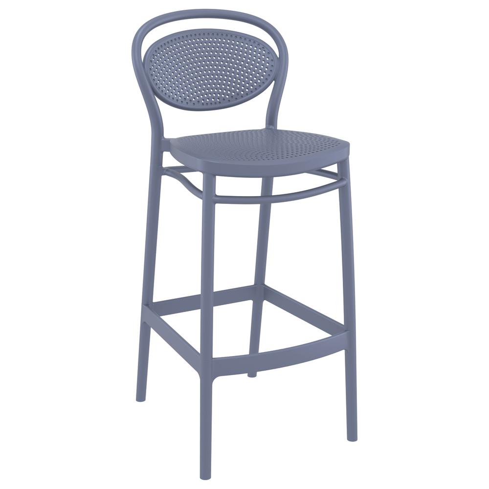Marcel Bar Stool Dark Gray, Set of 2
