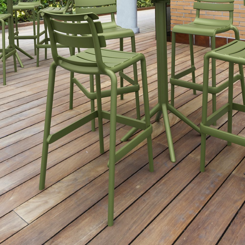 Helen Bar Stool Olive Green
