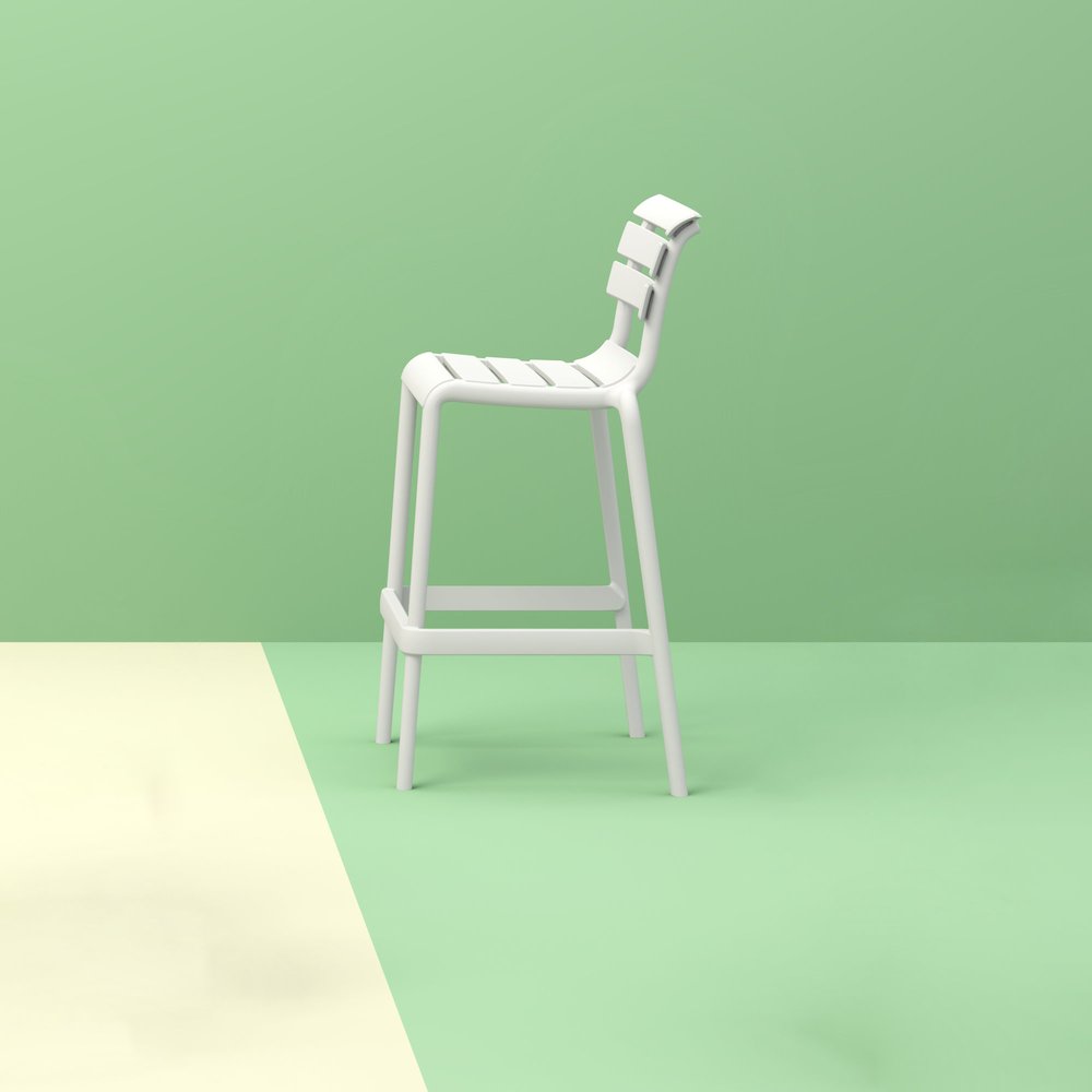 Helen Bar Stool White