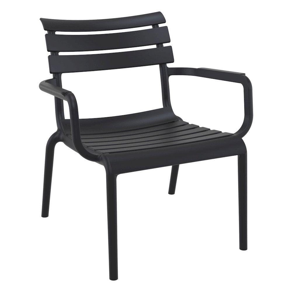 Paris Outdoor Club Lounge Chair Black