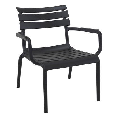 Paris Outdoor Club Lounge Chair Black