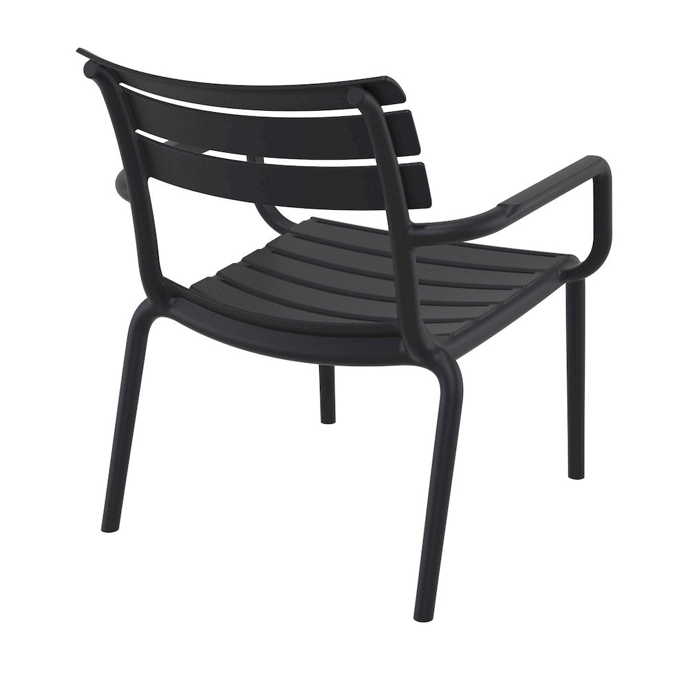 Paris Outdoor Club Lounge Chair Black