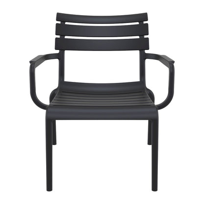 Paris Outdoor Club Lounge Chair Black