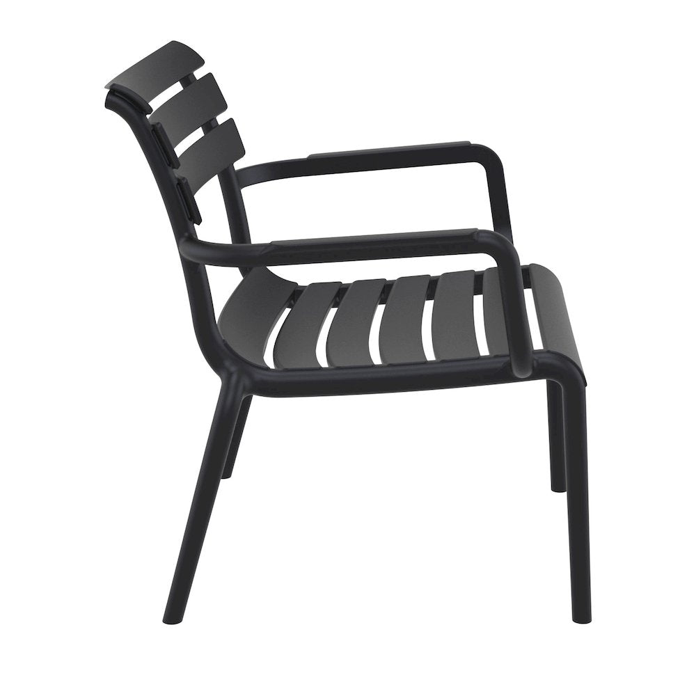 Paris Outdoor Club Lounge Chair Black