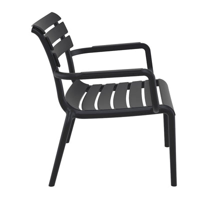 Paris Outdoor Club Lounge Chair Black