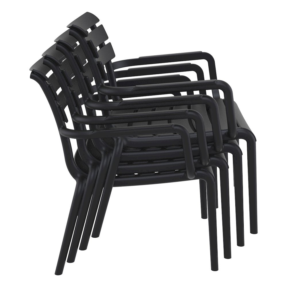Paris Outdoor Club Lounge Chair Black