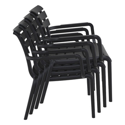 Paris Outdoor Club Lounge Chair Black