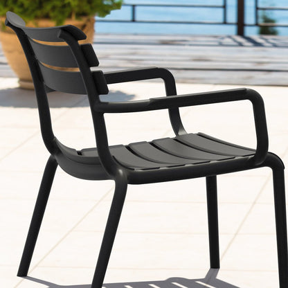 Paris Outdoor Club Lounge Chair Black