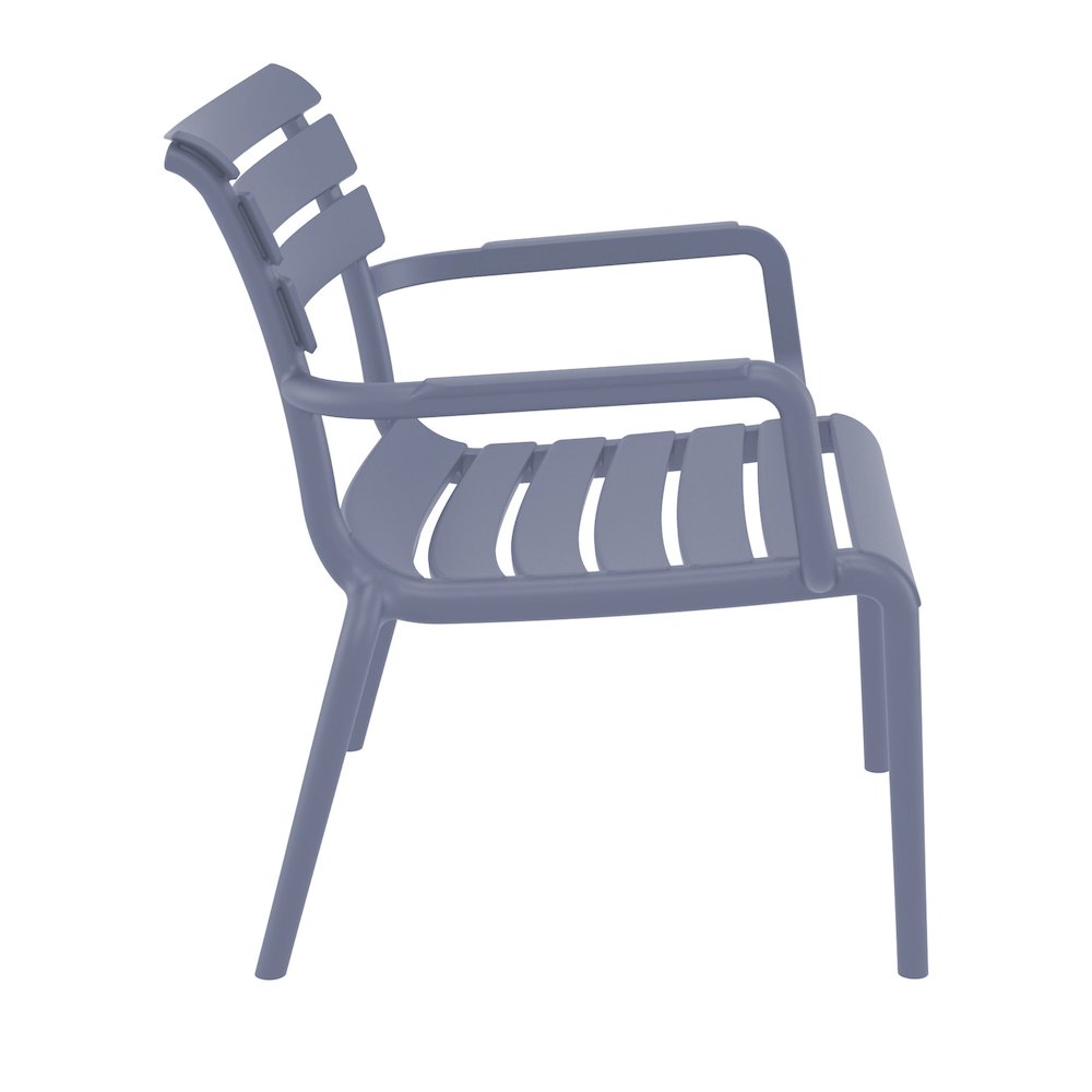 Paris Outdoor Club Lounge Chair Dark Gray