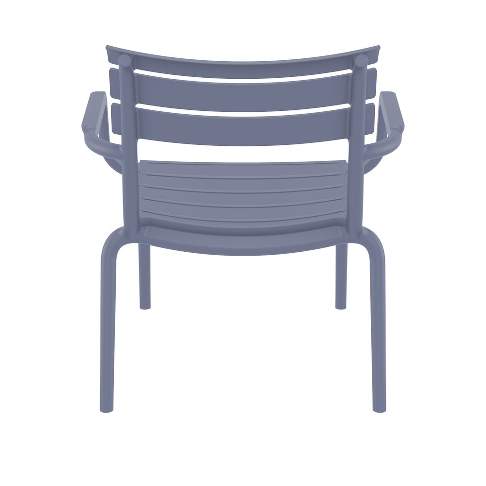 Paris Outdoor Club Lounge Chair Dark Gray