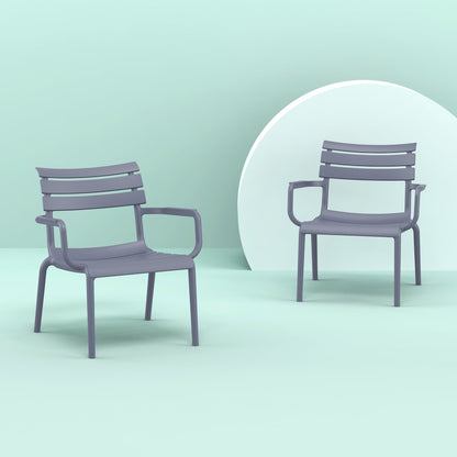 Paris Outdoor Club Lounge Chair Dark Gray