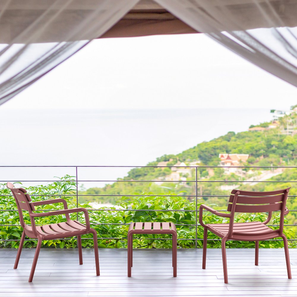 Paris Outdoor Club Lounge Chair Marsala