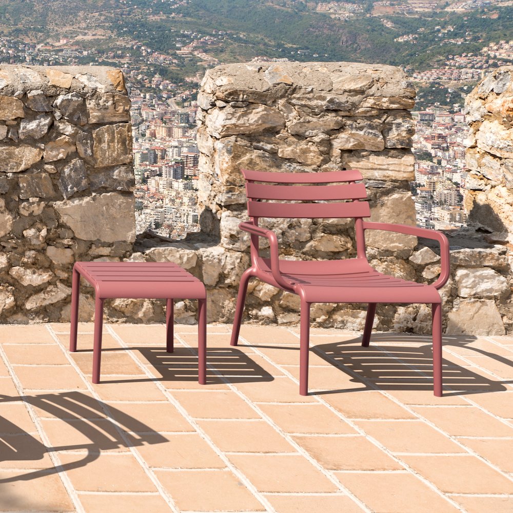 Paris Outdoor Club Lounge Chair Marsala