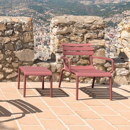 Paris Outdoor Club Lounge Chair Marsala