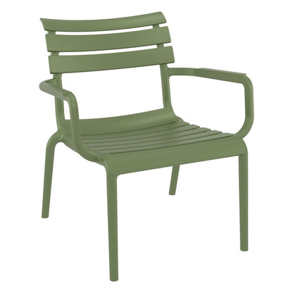 Paris Outdoor Club Lounge Chair Olive Green