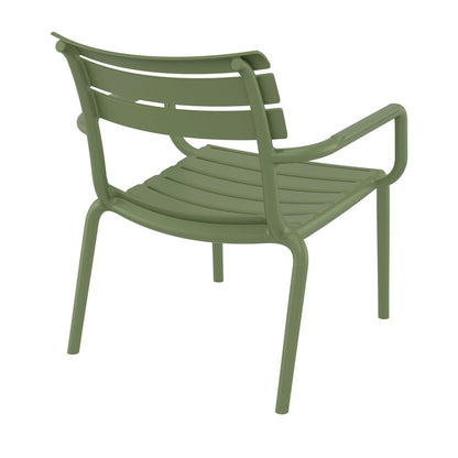 Paris Outdoor Club Lounge Chair Olive Green