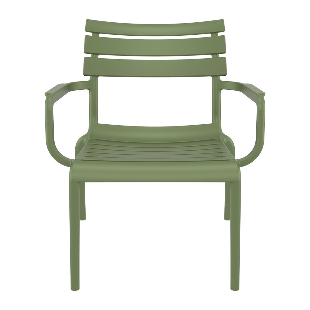Paris Outdoor Club Lounge Chair Olive Green
