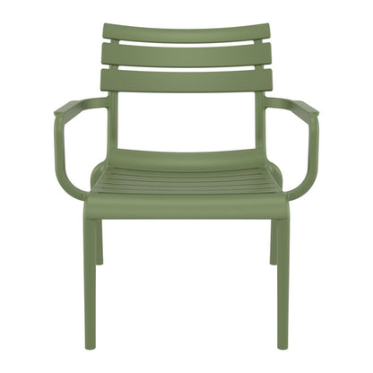 Paris Outdoor Club Lounge Chair Olive Green
