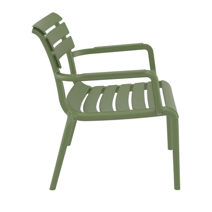 Paris Outdoor Club Lounge Chair Olive Green