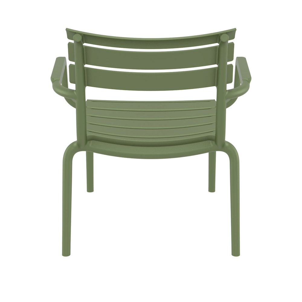 Paris Outdoor Club Lounge Chair Olive Green