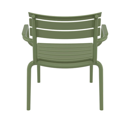 Paris Outdoor Club Lounge Chair Olive Green