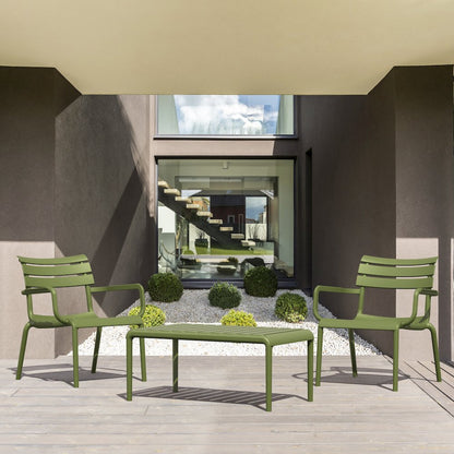 Paris Outdoor Club Lounge Chair Olive Green