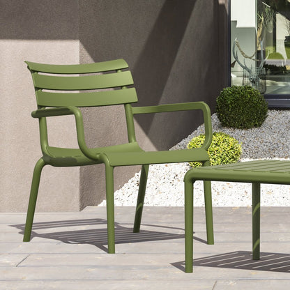 Paris Outdoor Club Lounge Chair Olive Green