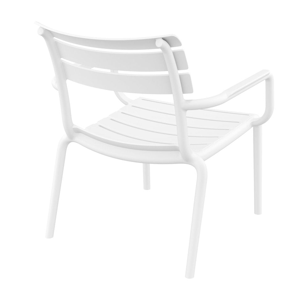 Paris Outdoor Club Lounge Chair White