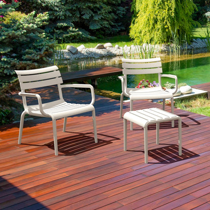 Paris Outdoor Club Lounge Chair White