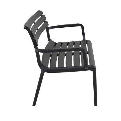 Paris Outdoor Bench Black