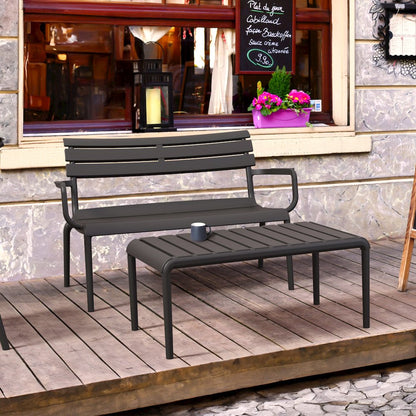 Paris Outdoor Bench Black
