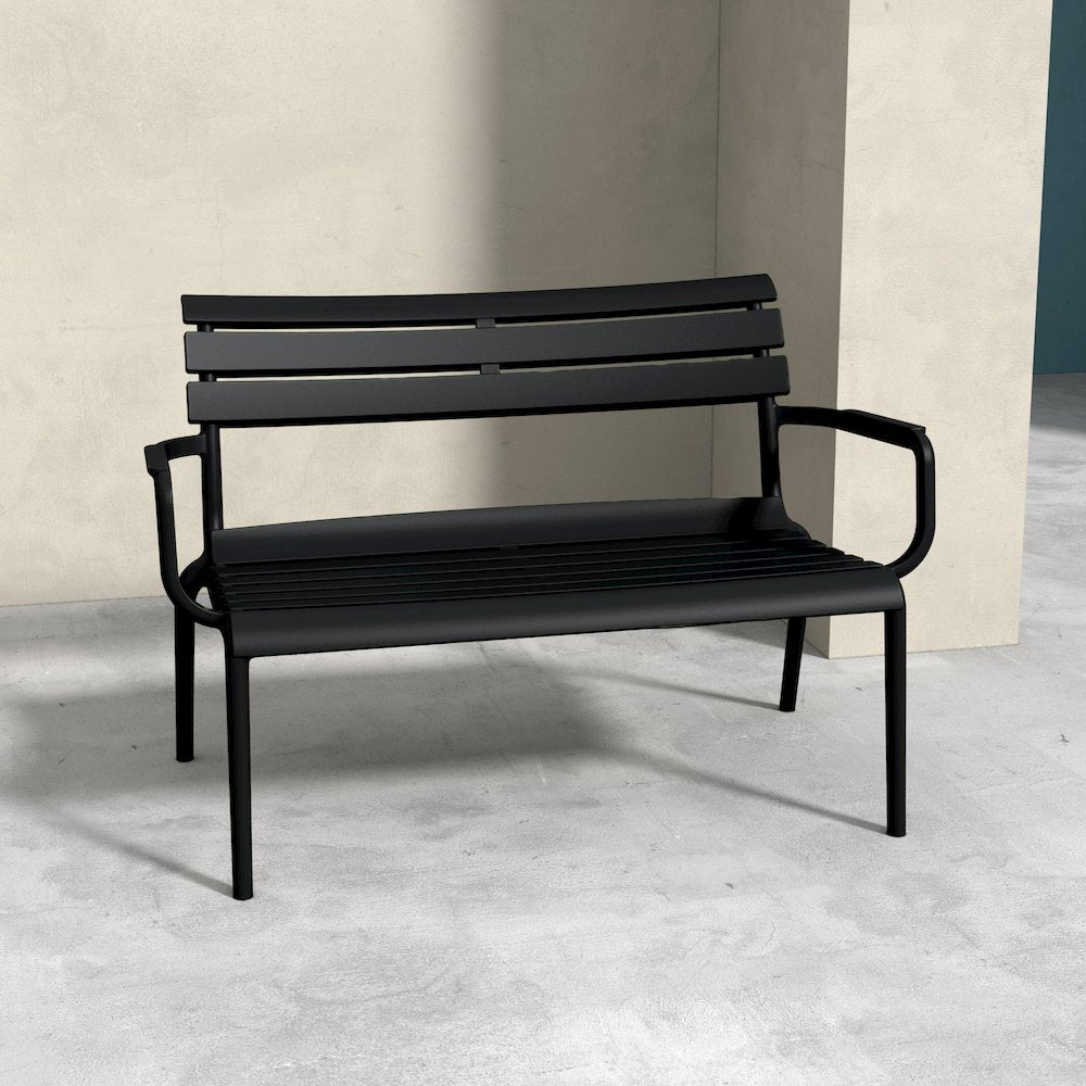 Paris Outdoor Bench Black