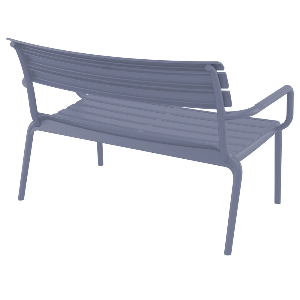 Paris Outdoor Bench Dark Gray