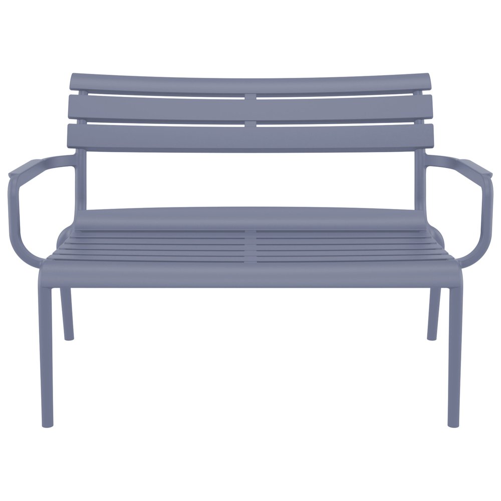 Paris Outdoor Bench Dark Gray