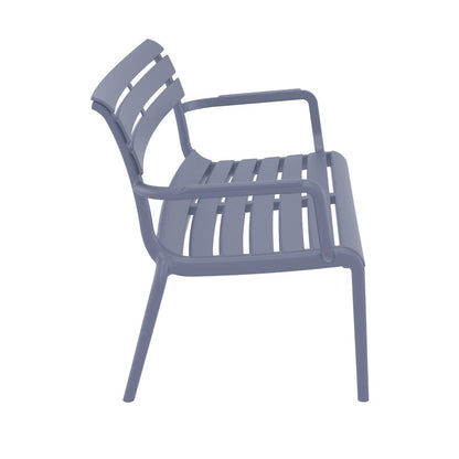 Paris Outdoor Bench Dark Gray