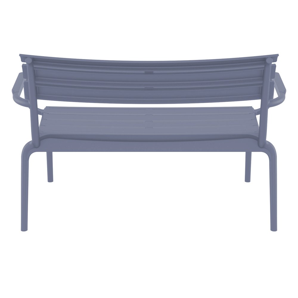 Paris Outdoor Bench Dark Gray