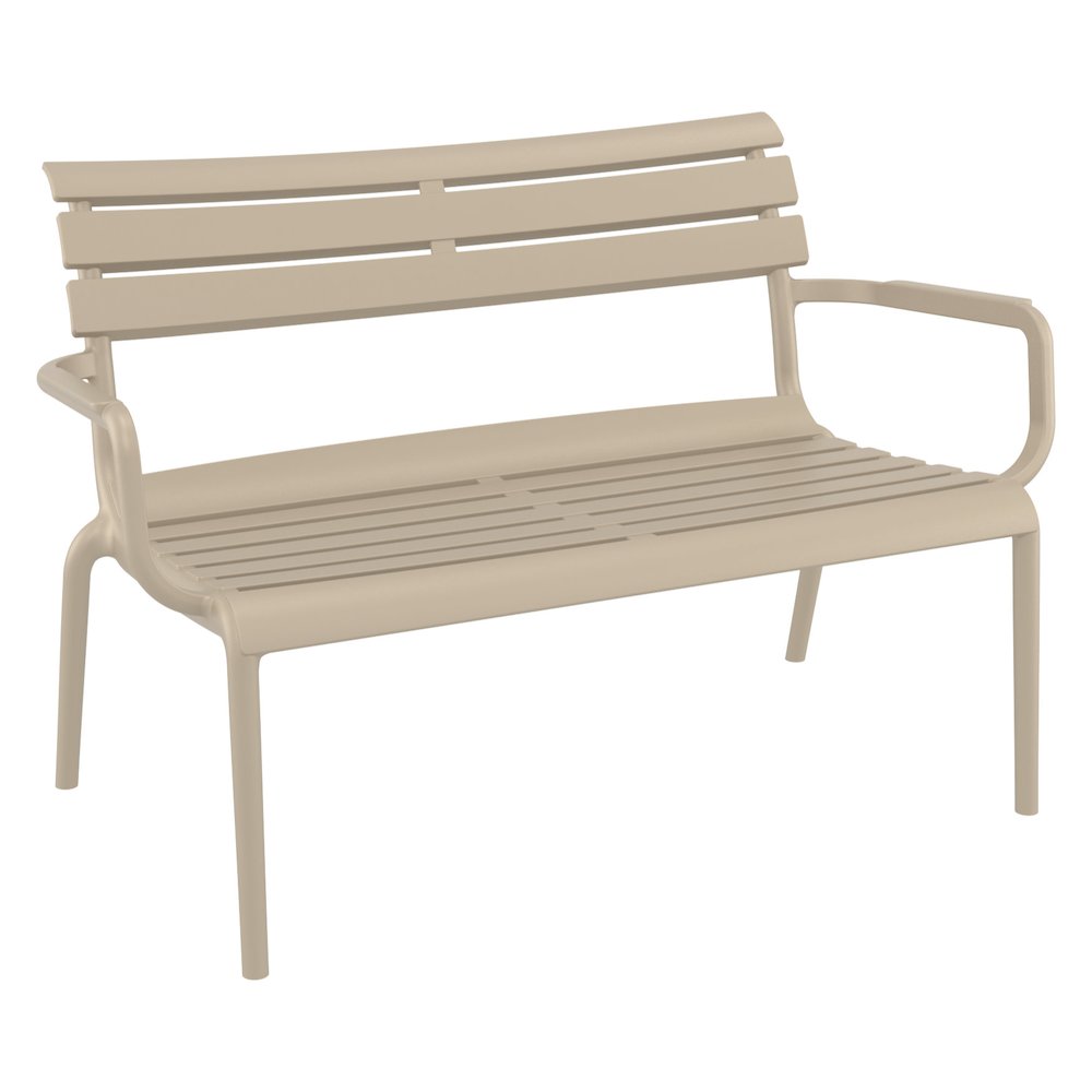 Paris Outdoor Bench Taupe