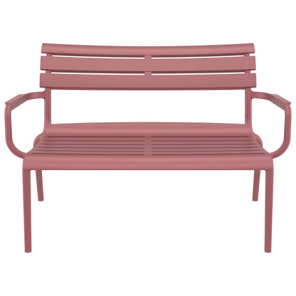 Paris Outdoor Bench Marsala
