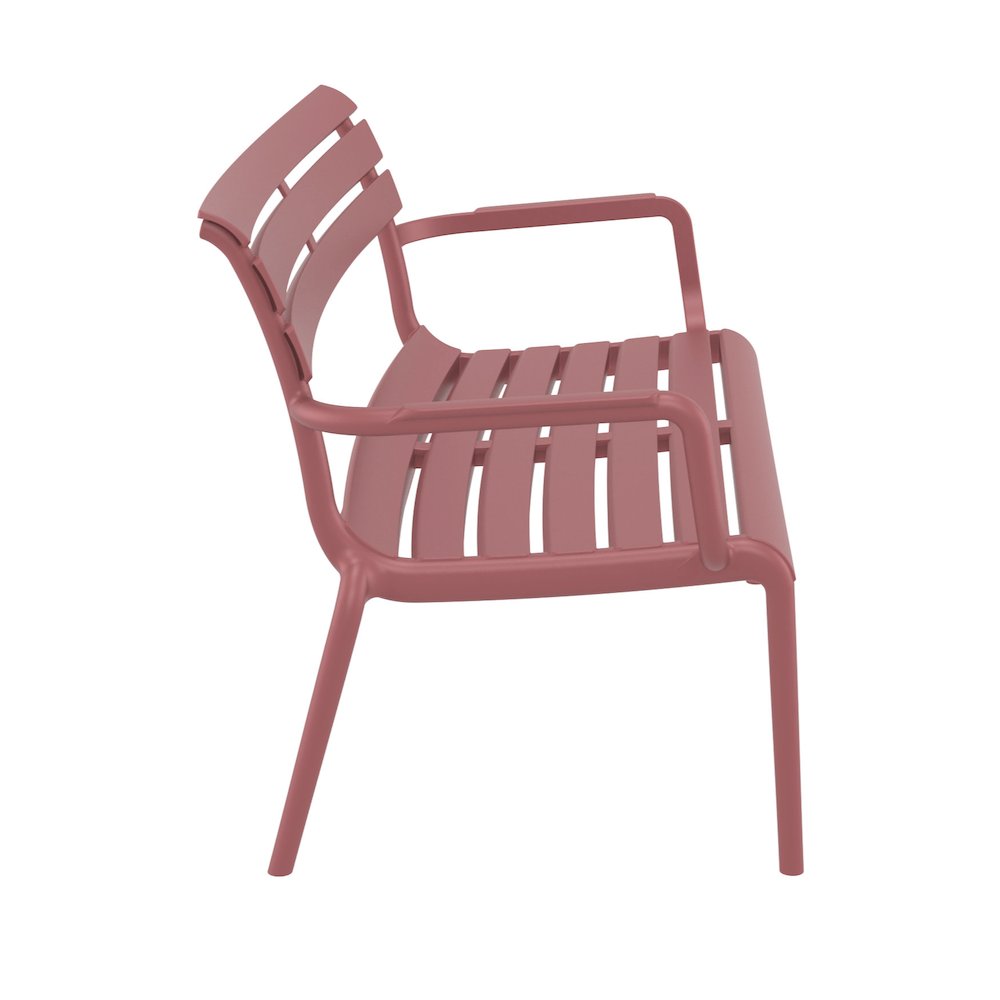 Paris Outdoor Bench Marsala