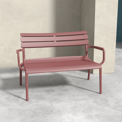 Paris Outdoor Bench Marsala