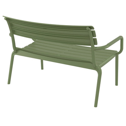 Paris Outdoor Bench Olive Green