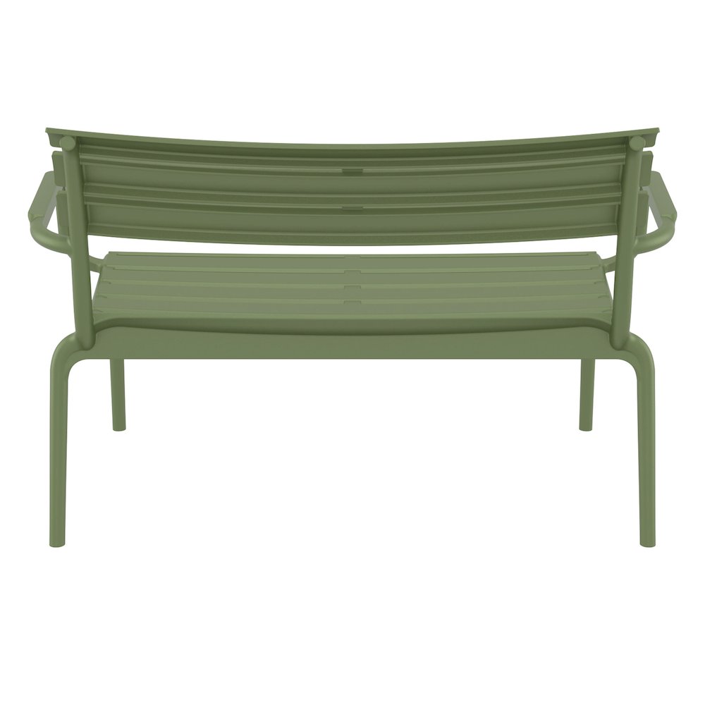 Paris Outdoor Bench Olive Green