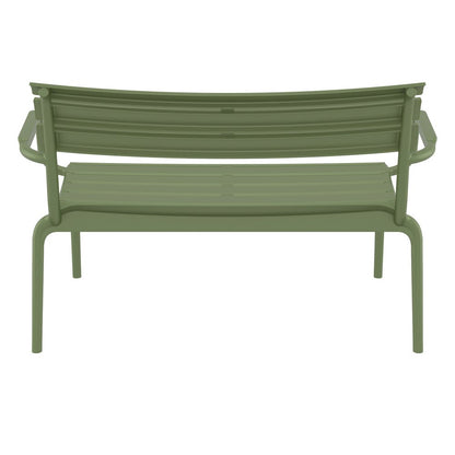 Paris Outdoor Bench Olive Green