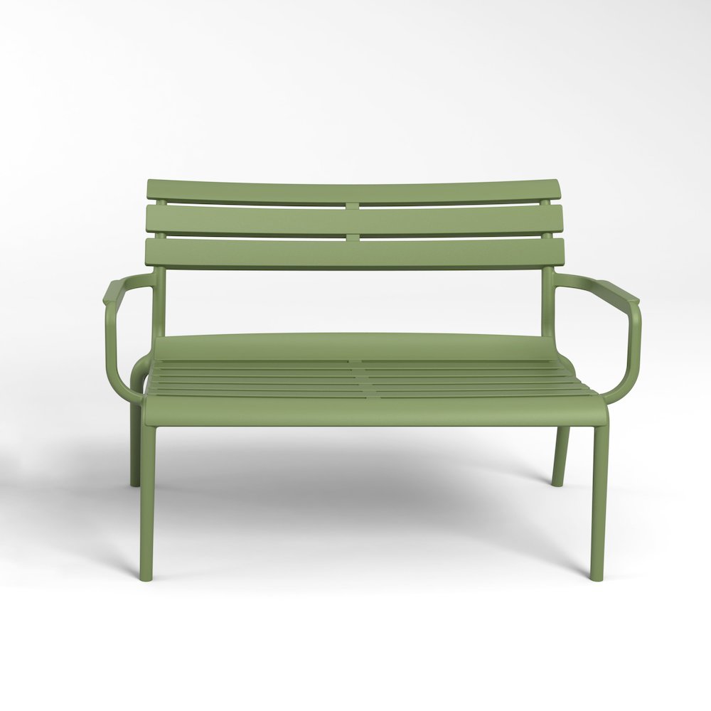 Paris Outdoor Bench Olive Green