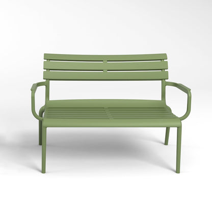 Paris Outdoor Bench Olive Green